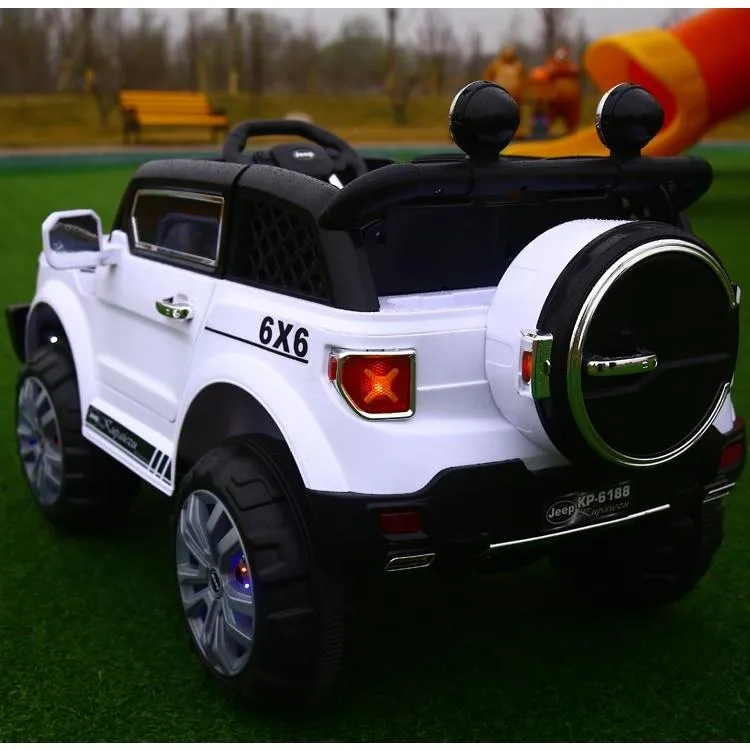 12V Compass Electric Jeep with Remote Control & Manual Drive for Kids | 4 Shock Absorbers | High-speed mute motor