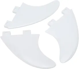 3PCS Surfboard Fins PVC Paddle Board Fin Replacement Detachable Center Fin Accessory for Water Sports(White)