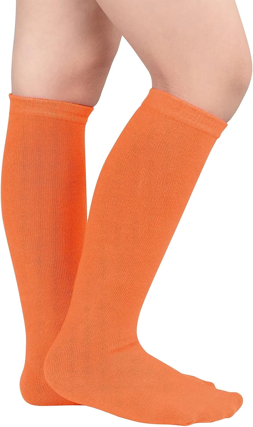 American Trends Kids Child Athletic Socks Striped Knee High Tube Soccer Socks Baseball Softball Socks for Toddler Girls