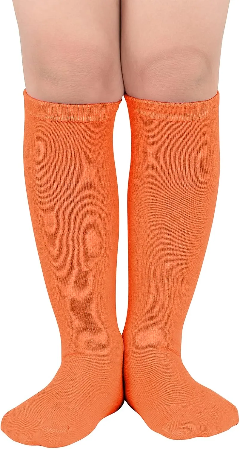 American Trends Kids Child Athletic Socks Striped Knee High Tube Soccer Socks Baseball Softball Socks for Toddler Girls