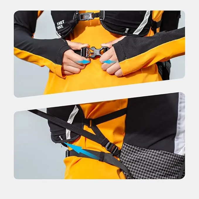 AONIJIE 22L Hiking Backpack for Men Women Adjustable Multifunctional Backpacking Running Hydration for Climbing Camping (Yellow)