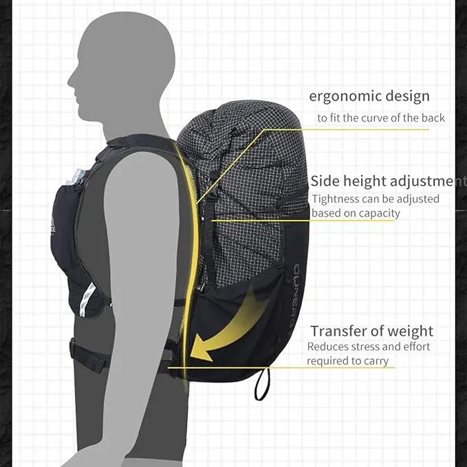 AONIJIE Large Hydration Backpack 30L Running Multifunctional Hiking Pack Backpacks Climbing Hydration Daypacks Lightweight