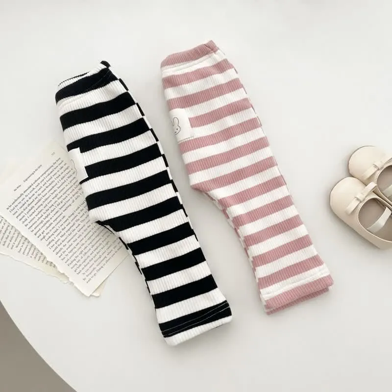 Baby Bunny Striped Fleece Lined Leggings