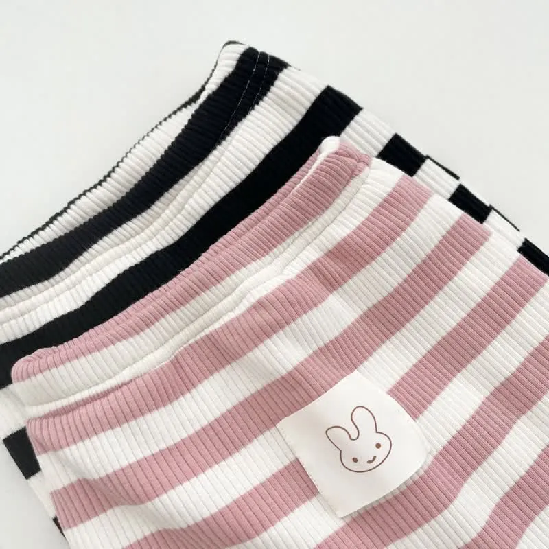 Baby Bunny Striped Fleece Lined Leggings
