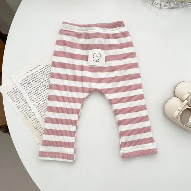 Baby Bunny Striped Fleece Lined Leggings