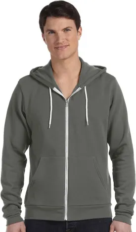 Bella & Canvas Men's 3739 Unisex Poly-Cotton Fleece Full-Zip Hoodie