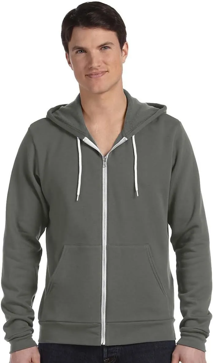 Bella & Canvas Men's 3739 Unisex Poly-Cotton Fleece Full-Zip Hoodie
