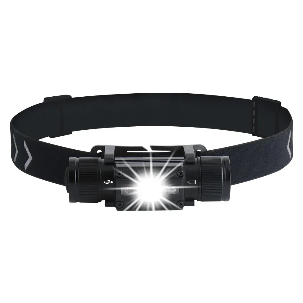 BORUiT D10 L2 LED Headlamp Powerful 3000LM Waterproof Headlight Type-C Rechargeable 18650 Head Torch