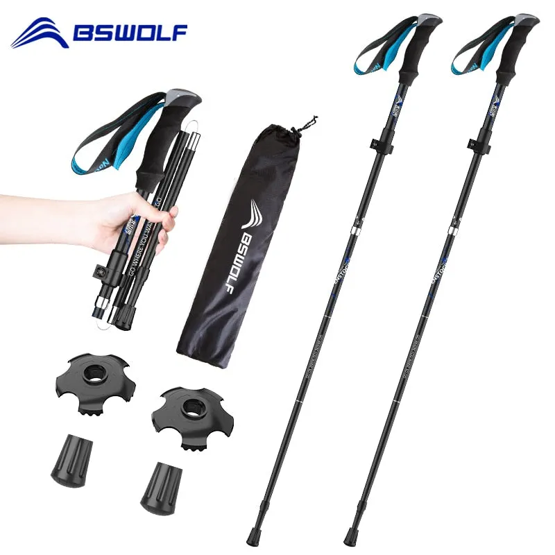 BSWOLF 2Pcs Ultralight Trekking Poles