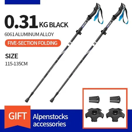 BSWOLF 2Pcs Ultralight Trekking Poles
