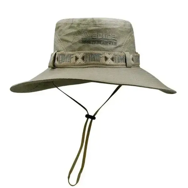 bucket hat with wide brim