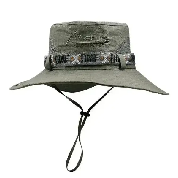 bucket hat with wide brim