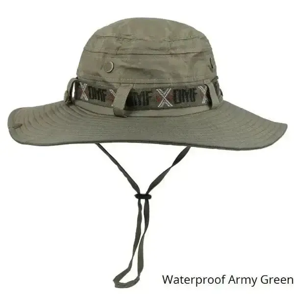 bucket hat with wide brim