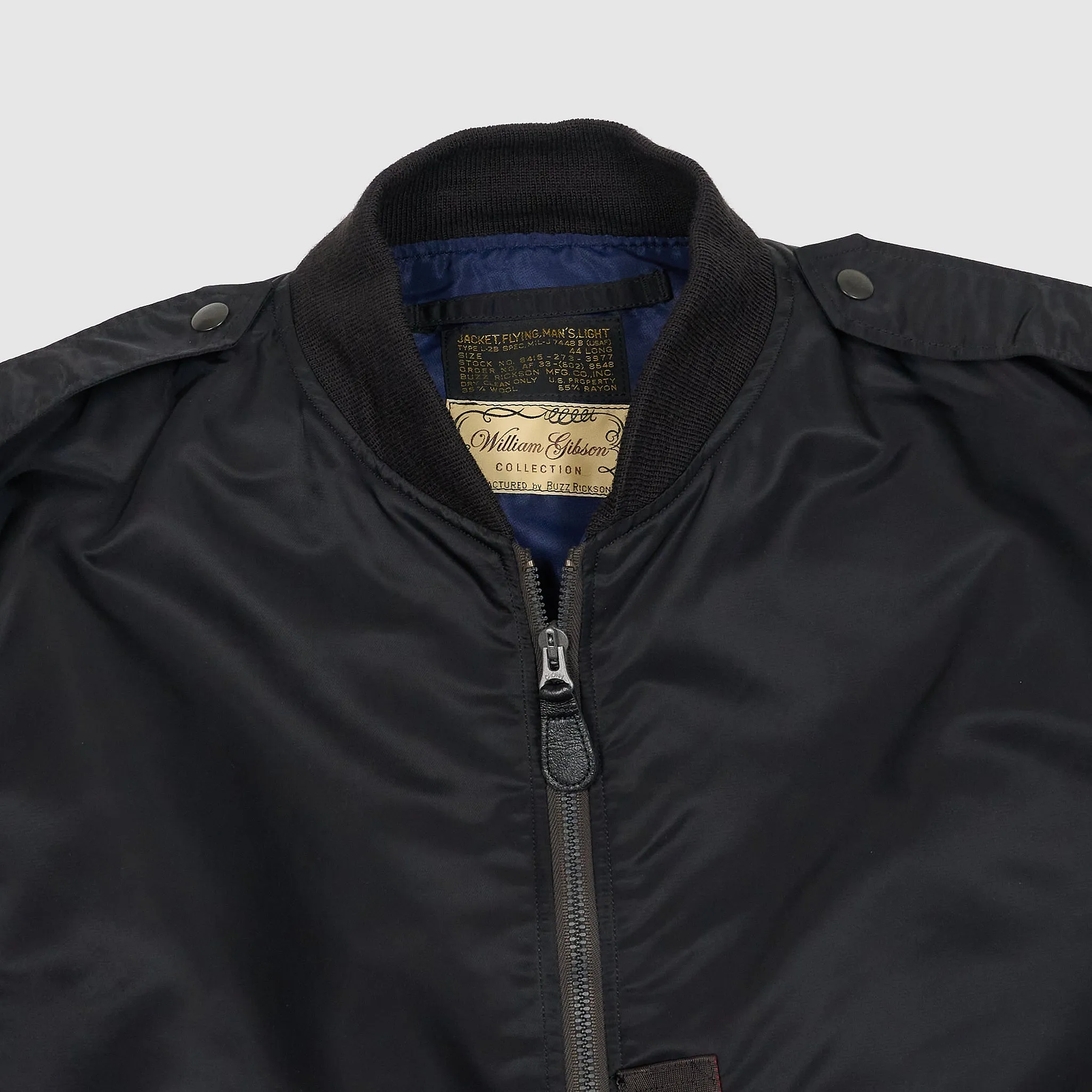 Buzz Rickson's X William Gibson L-2B  Black Flight Jacket