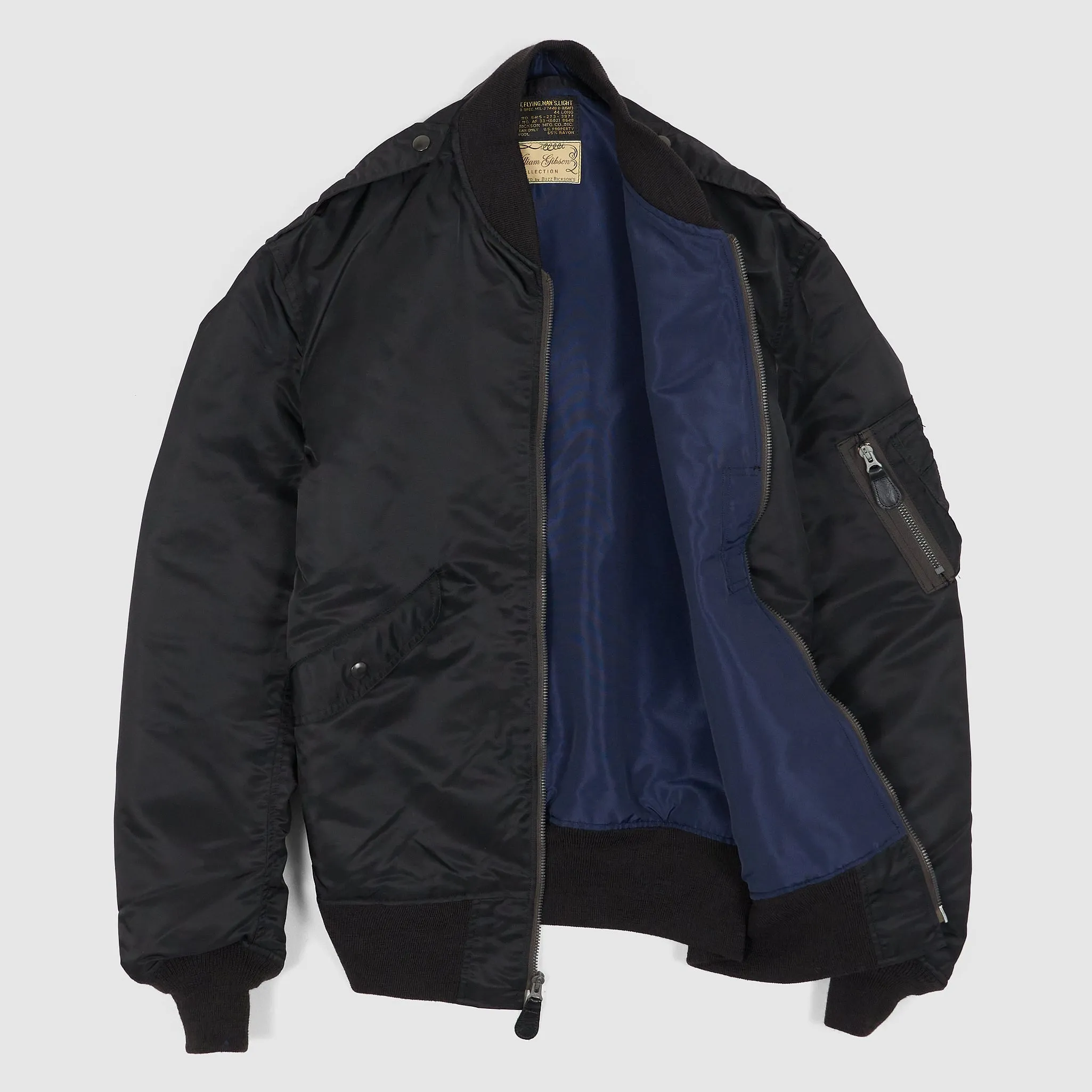 Buzz Rickson's X William Gibson L-2B  Black Flight Jacket