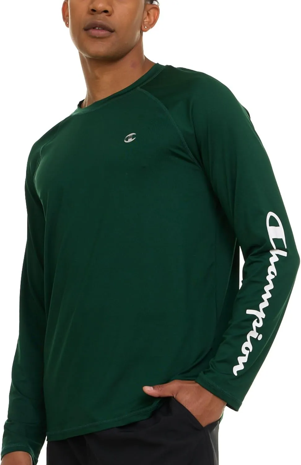 Champion Rash Guard for Men, Long Sleeve Mens Swim Shirt for Fishing Hiking UPF  50 SPF Sun UV Protection, Quick Dry