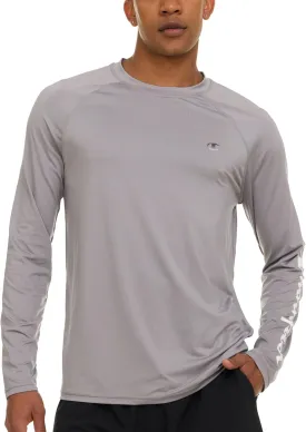 Champion Rash Guard for Men, Long Sleeve Mens Swim Shirt for Fishing Hiking UPF  50 SPF Sun UV Protection, Quick Dry