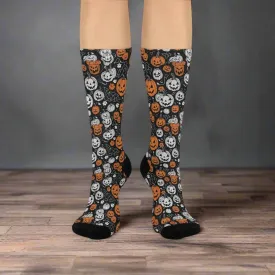 Cushioned Jack-o-Lantern Crew Socks