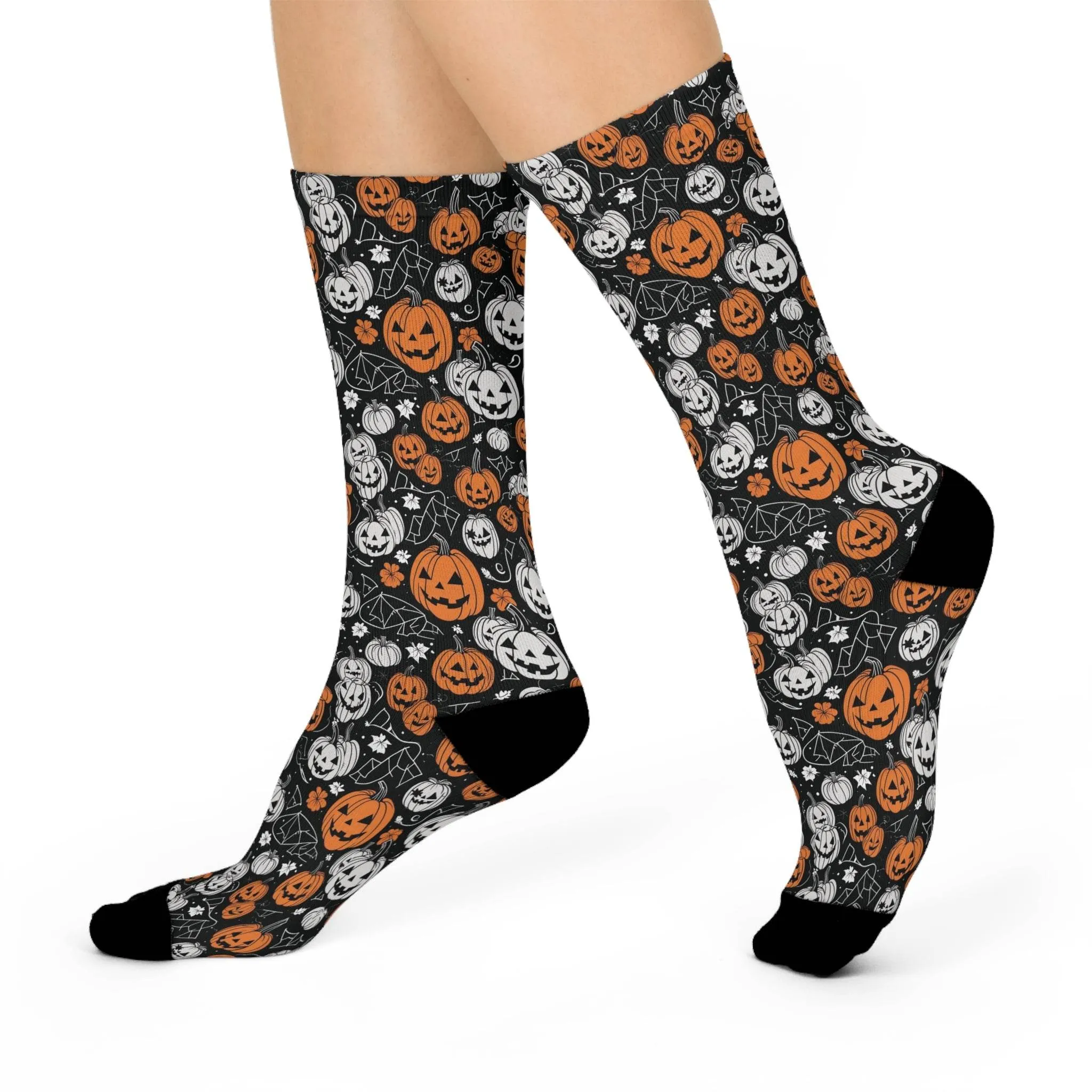 Cushioned Jack-o-Lantern Crew Socks