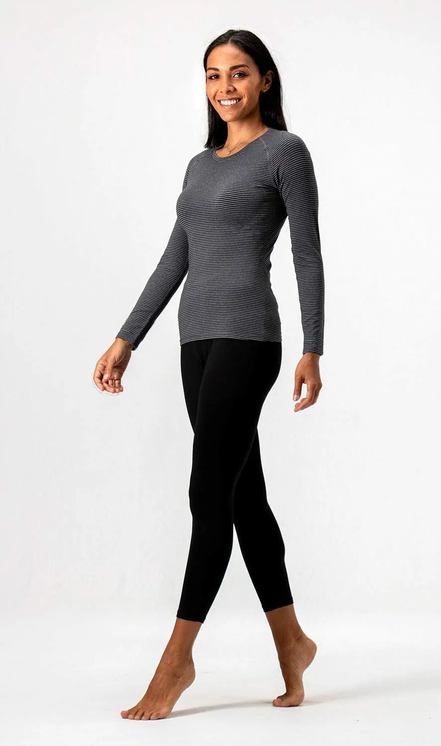DEVOPS Women's 2 Pack Thermal Long Sleeve Shirts Compression Baselayer Tops