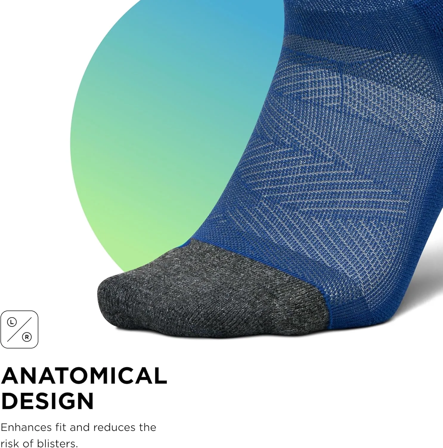 Feetures Elite Light Cushion Quarter Solid - Sport Sock with Targeted Compression - (1 Pair)