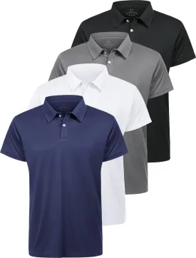 Femdouce Polo Shirt Mens Polo Shirts Short Sleeve Moisture Wicking Shirts for Men Polo Golf Shirt Men Athletic Fit 1-4 Packs