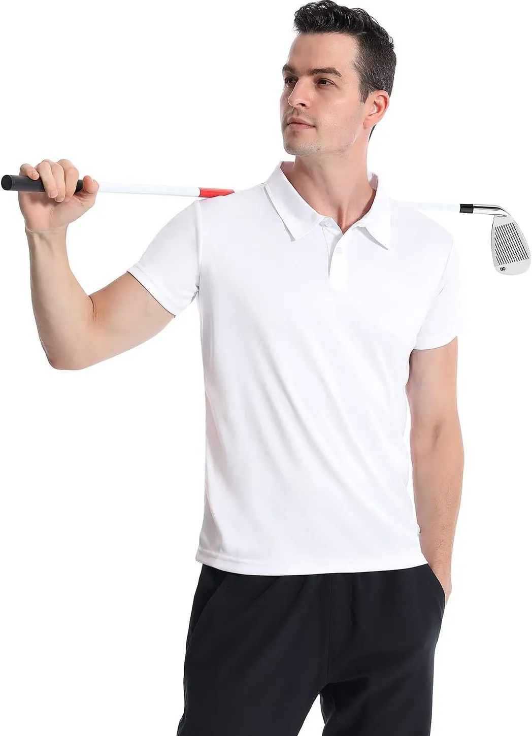 Femdouce Polo Shirt Mens Polo Shirts Short Sleeve Moisture Wicking Shirts for Men Polo Golf Shirt Men Athletic Fit 1-4 Packs