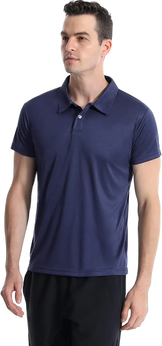 Femdouce Polo Shirt Mens Polo Shirts Short Sleeve Moisture Wicking Shirts for Men Polo Golf Shirt Men Athletic Fit 1-4 Packs