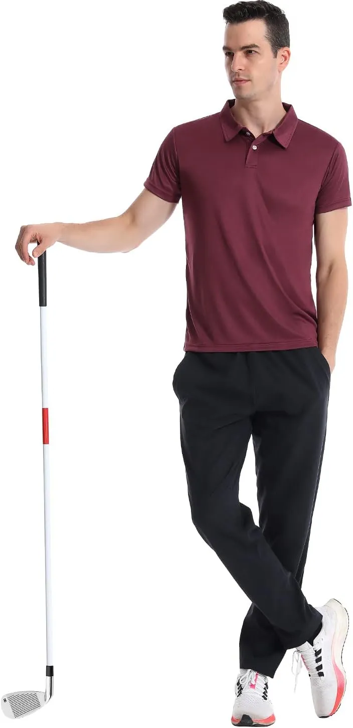 Femdouce Polo Shirt Mens Polo Shirts Short Sleeve Moisture Wicking Shirts for Men Polo Golf Shirt Men Athletic Fit 1-4 Packs
