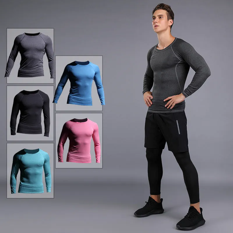 Fitness T-Shirts Compression Tshirts Workout Quick Dry Fit Sport