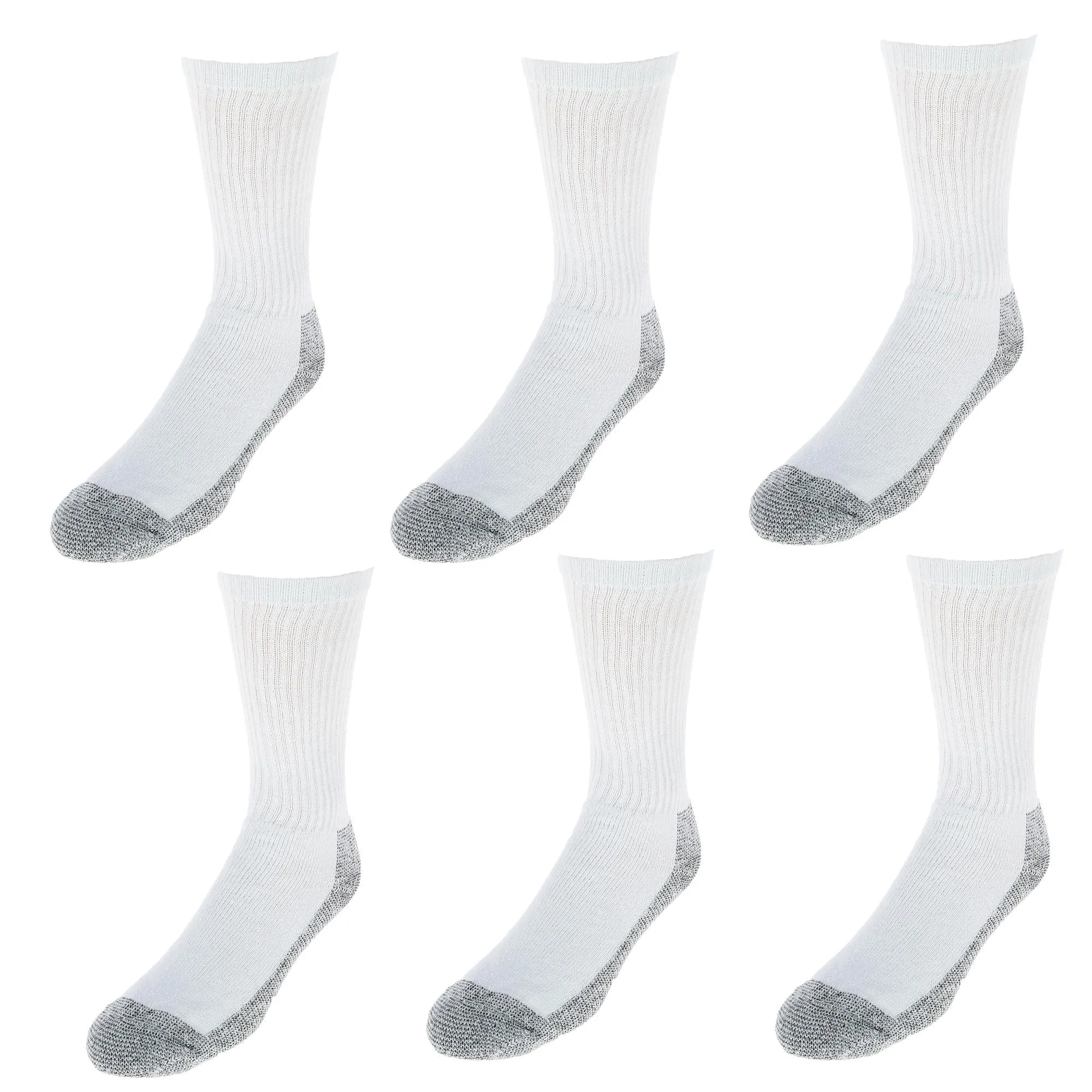 Fruit of the Loom Men's Big and Tall Full Cushion Work Crew Socks (6 Pair Pack)