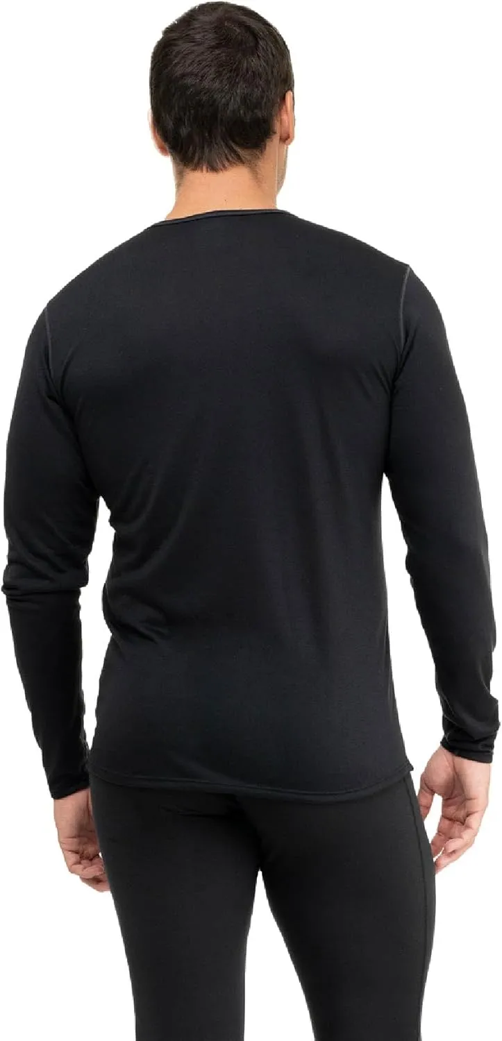 Hot Chillys Men's Pepper Bi-Ply Thermal Warming Midweight Relaxed Fit Stretching Base Layer Long Sleeve Crewneck