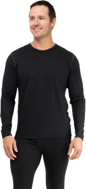 Hot Chillys Men's Pepper Bi-Ply Thermal Warming Midweight Relaxed Fit Stretching Base Layer Long Sleeve Crewneck