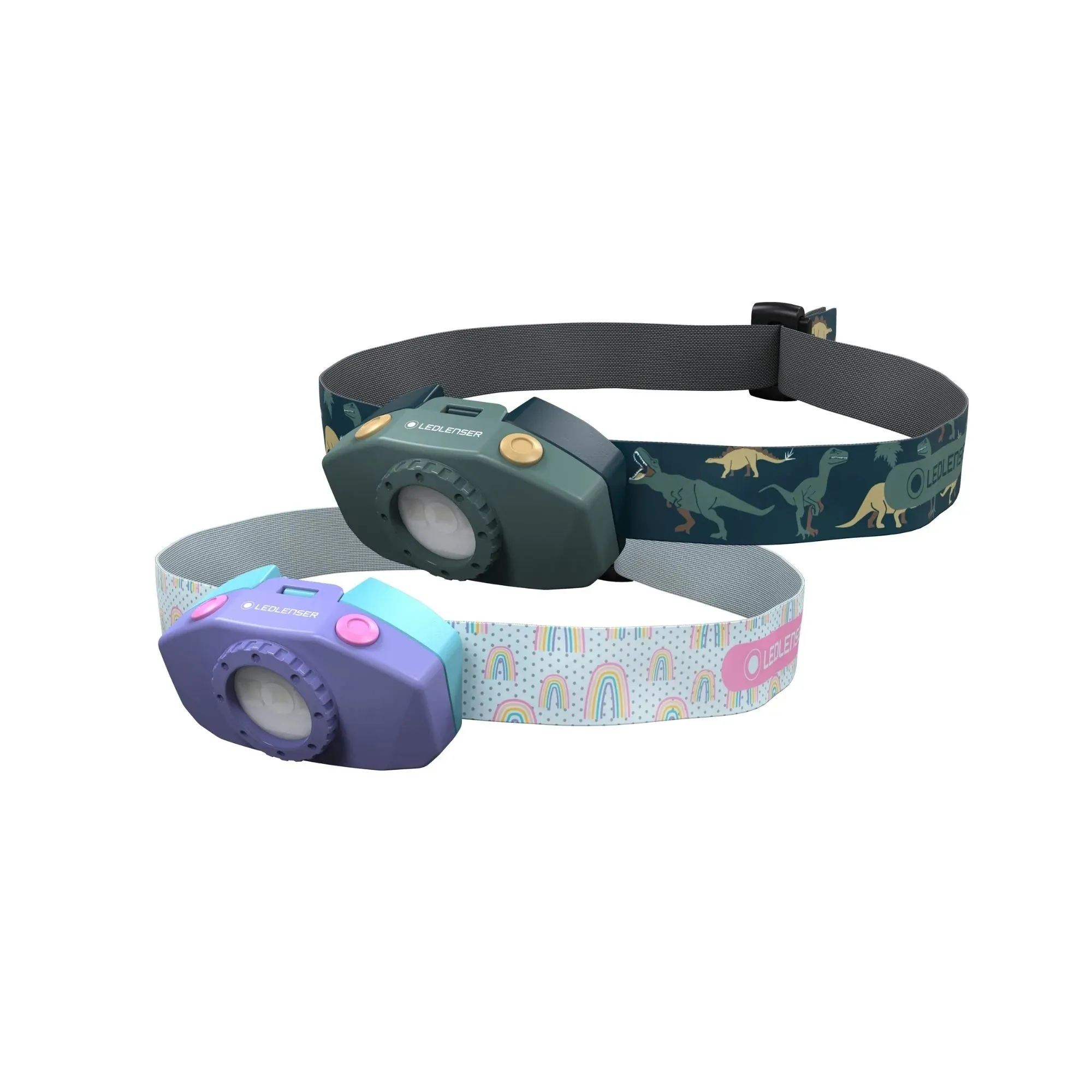 Kidled2 Headtorch Purple with Rainbows by Ledlenser