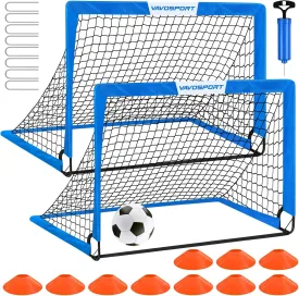Kids Soccer Goals for Backyard Set - 2 of 4' x 3' Portable Soccer Goal Training Equipment, Pop Up Toddler Soccer Net with Soccer Ball, Soccer Set for Kids and Youth Outdoor Games, Sports, Play