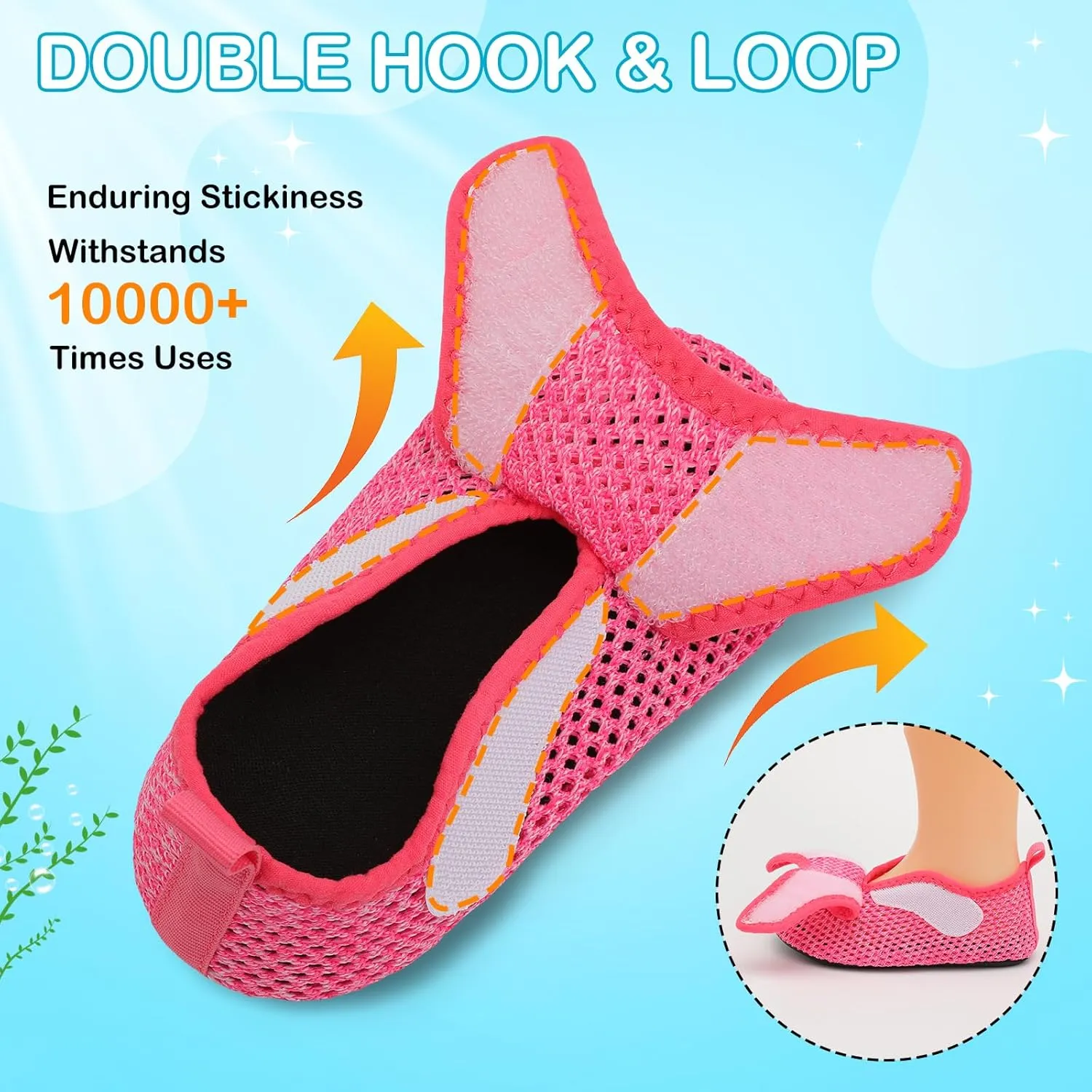 L-RUN Toddler Water Shoes Boys Girls Barefoot Beach Swim Shoes Quick Dry Kids Aqua Socks Non-Slip Wide Baby House Slippers