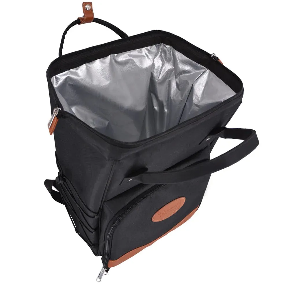 Les Jardins de la Comtesse Picnic backpack "Escapade" Black - 2 persons