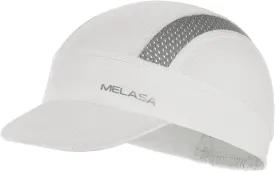 MELASA Cycling Cap, Cooling Skull Cap Helmet Liner with Sun Visor, Sun Protection Running Bike Cap for Men Women Under Helmet