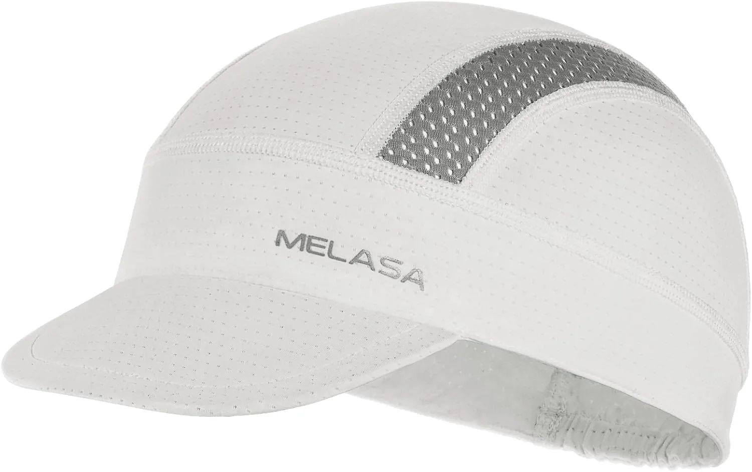 MELASA Cycling Cap, Cooling Skull Cap Helmet Liner with Sun Visor, Sun Protection Running Bike Cap for Men Women Under Helmet