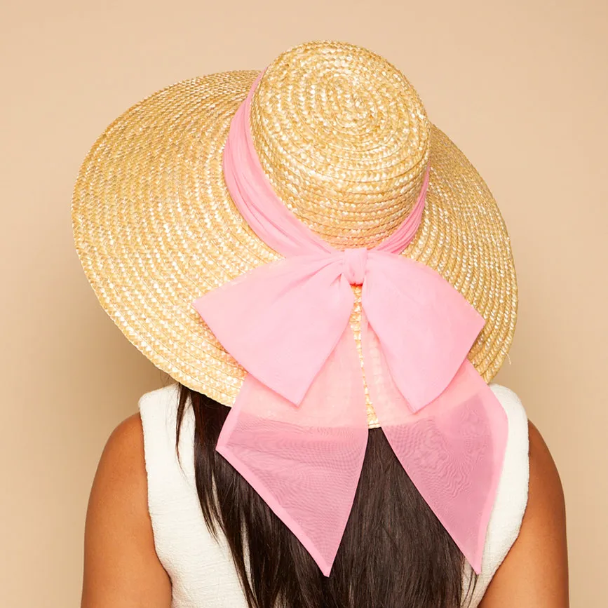 Mirabel Organza Wide-Brim Sunhat