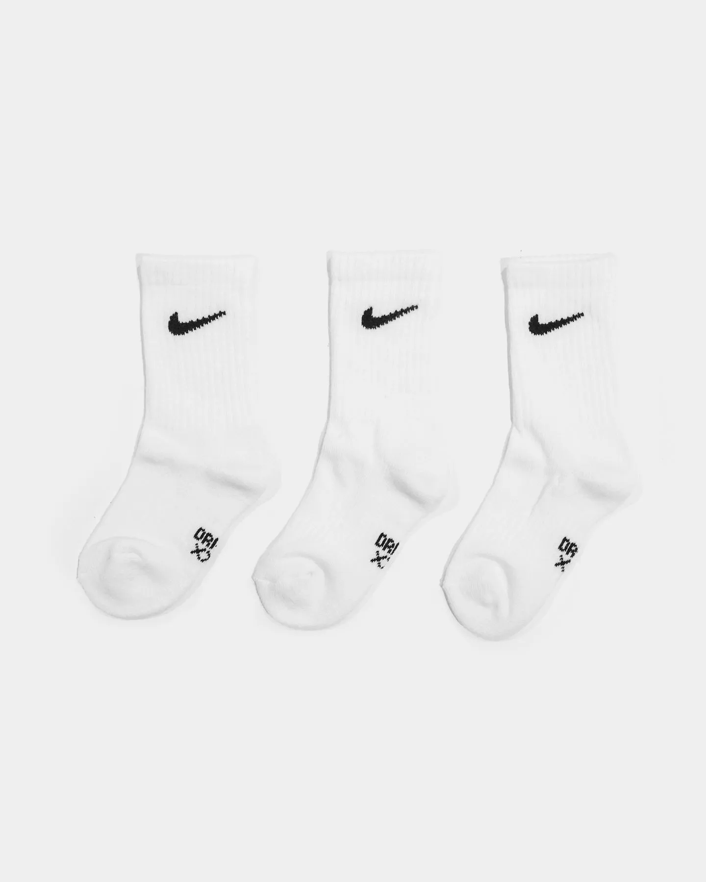 Nike Kids' Cushioned Crew 3 Pack White