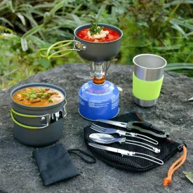ODOLAND Camping Cookware Kit Lightweight Portable Cookware Set