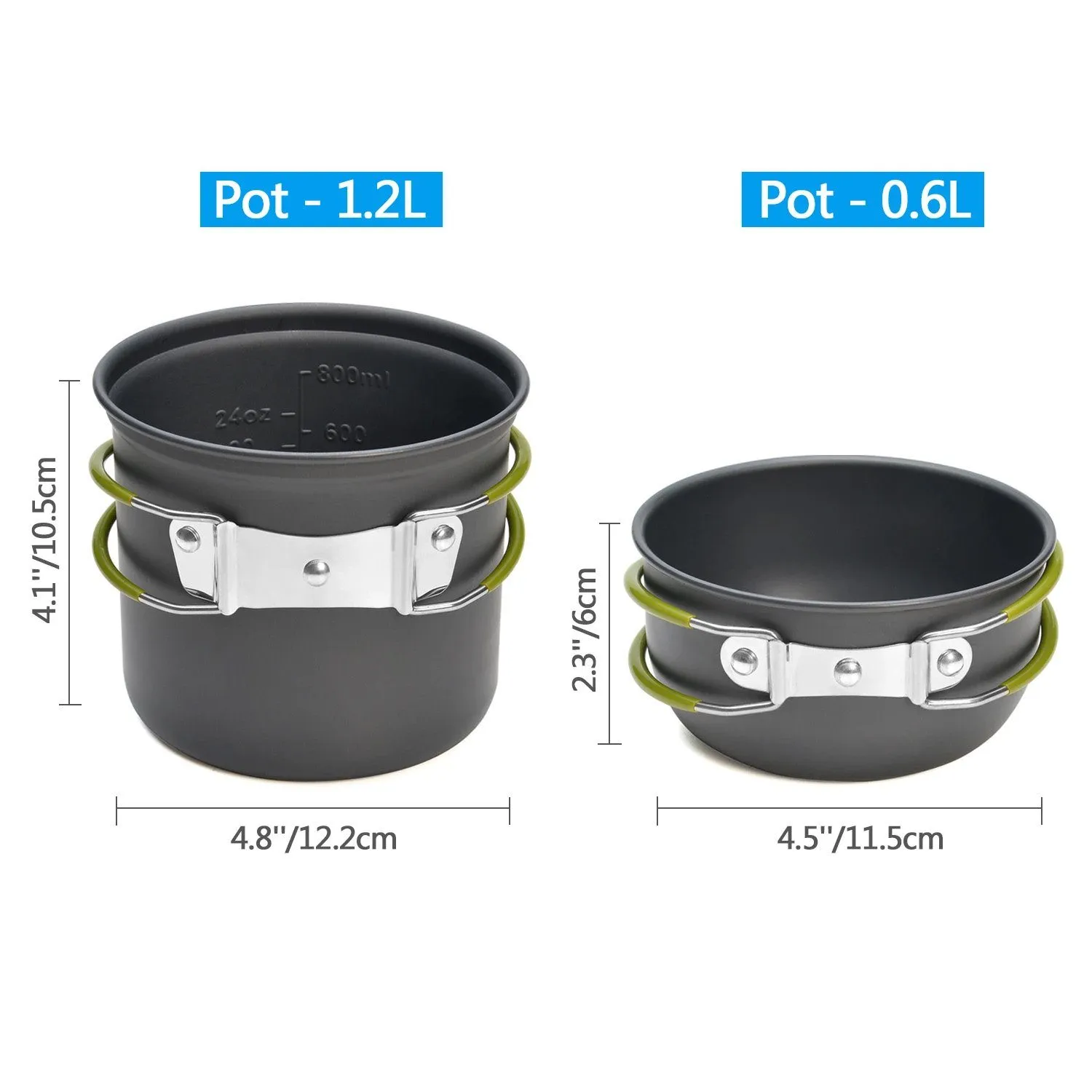 ODOLAND Camping Cookware Kit Lightweight Portable Cookware Set