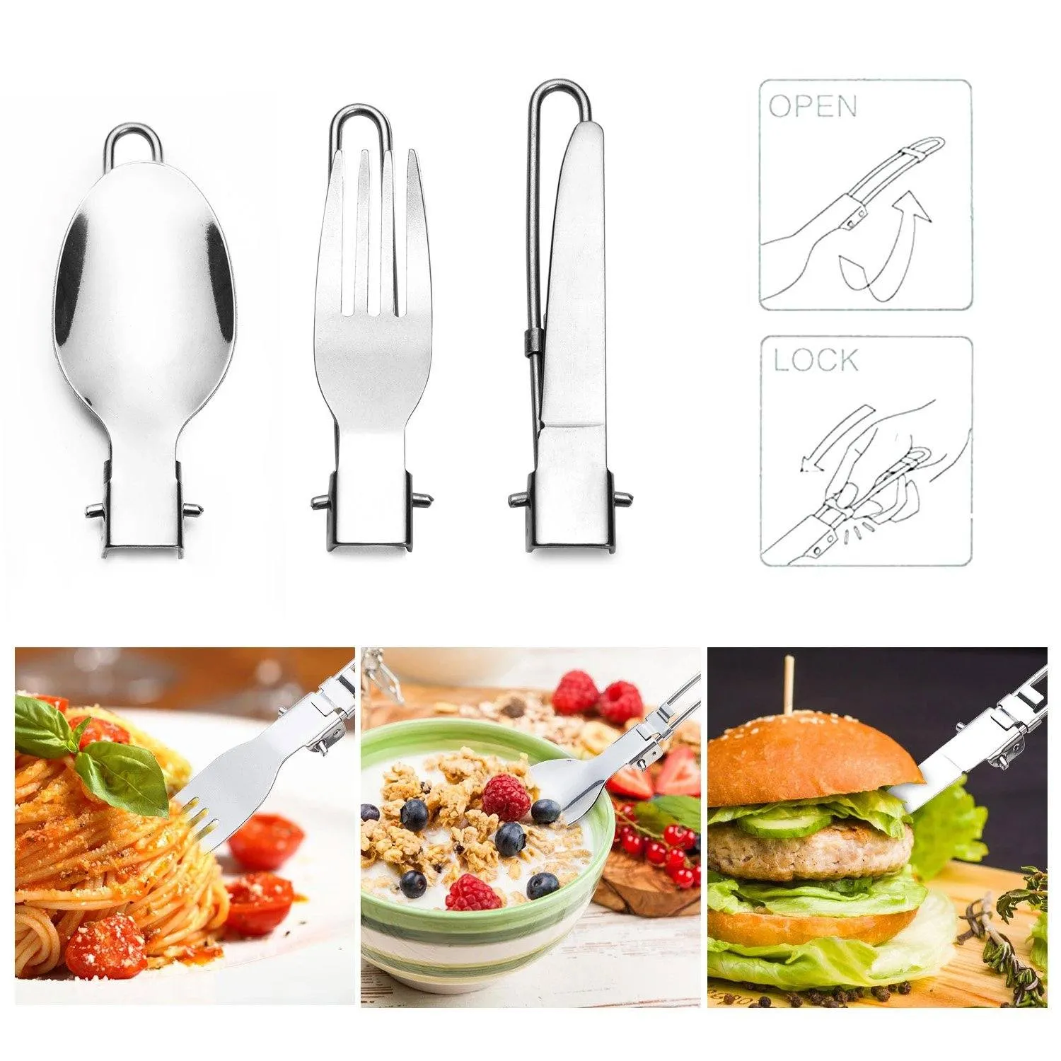 ODOLAND Camping Cookware Kit Lightweight Portable Cookware Set