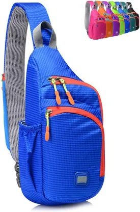 Peicees Small Sling Backpack Waterproof Unisex Shoulder Bag Chest Crossbody Daypack
