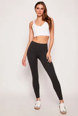 Seamless Textured Fleece Lined Leggings