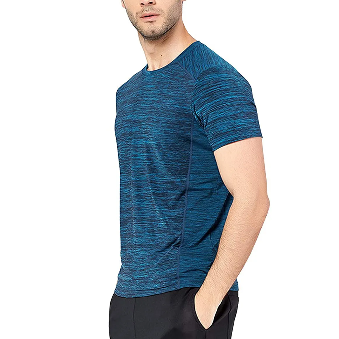 Sidiou Group Anniou Summer Gym Workout Running Tshirt Short Sleeve Quick Dry T-shirt Bodybuilding Training Sport T Shirt