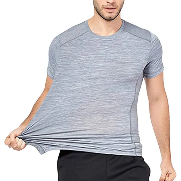 Sidiou Group Anniou Summer Gym Workout Running Tshirt Short Sleeve Quick Dry T-shirt Bodybuilding Training Sport T Shirt