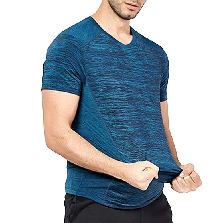 Sidiou Group Anniou Summer Gym Workout Running Tshirt Short Sleeve Quick Dry T-shirt Bodybuilding Training Sport T Shirt