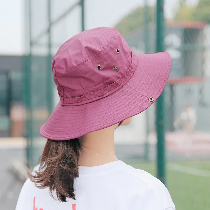 Sidiou Group Outdoor Hat Wide Brim Bucket Hats UV Protection Boonie Breathable Hat for Fishing